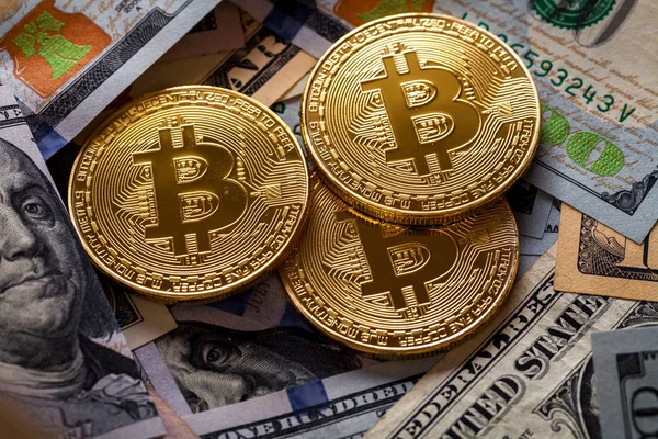 Elektronik kripto para, altın bitcoin dolar 