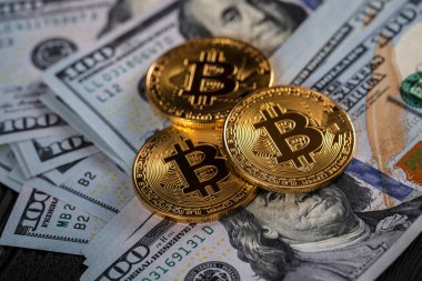 Elektronik kripto para, altın bitcoin dolar