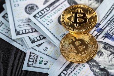 Altın bitcoin paraları bize dolar kapatın. Elektronik kripto para