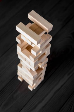 Ahşap bloklar yığın oyun, arka plan kavramı