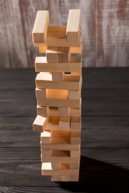 Ahşap bloklar yığın oyun, arka plan kavramı