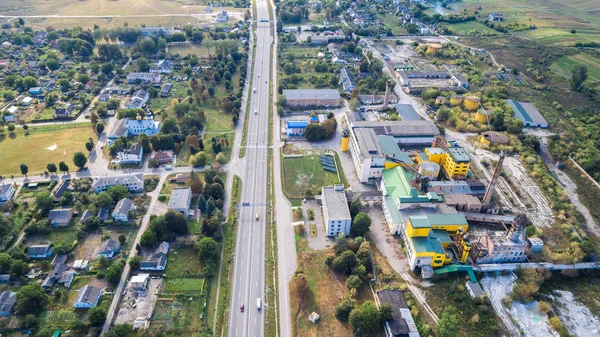 Territoire Une Usine Industrielle Entreprise Sur Transformation Grain Vue Haut — Photo