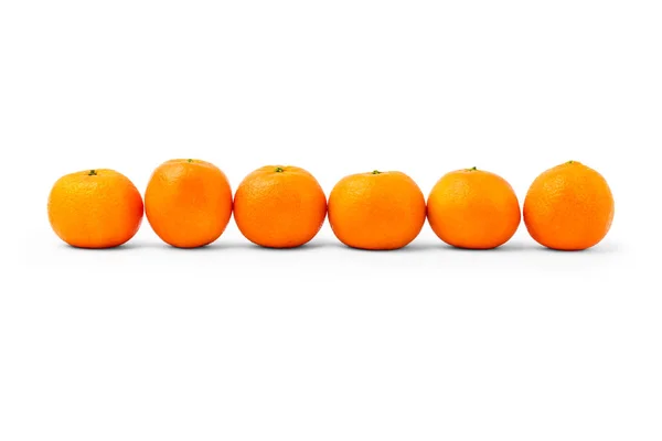 Érett Mandarin Citrus Elszigetelt Fehér Background — Stock Fotó