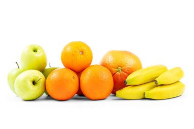 beyaz zemin üzerinde izole meyve