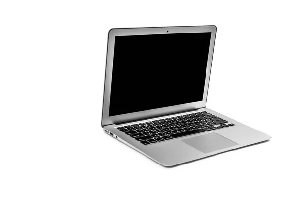 Moderner Laptop Computer Isoliert Auf Weißem Hintergrund — Stockfoto