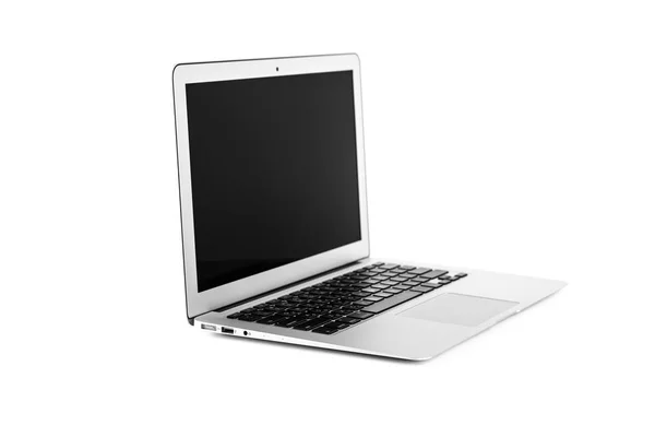 Computer Portatile Moderno Isolato Sullo Sfondo Bianco — Foto Stock