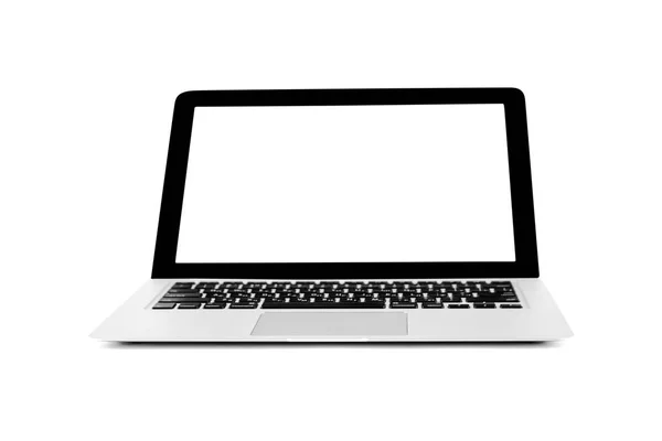 Современный Ноутбук Компьютер Изолирован Белом Фоне — стоковое фото