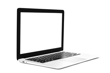 modern dizüstü bilgisayar beyaz arkaplanda izole edildi