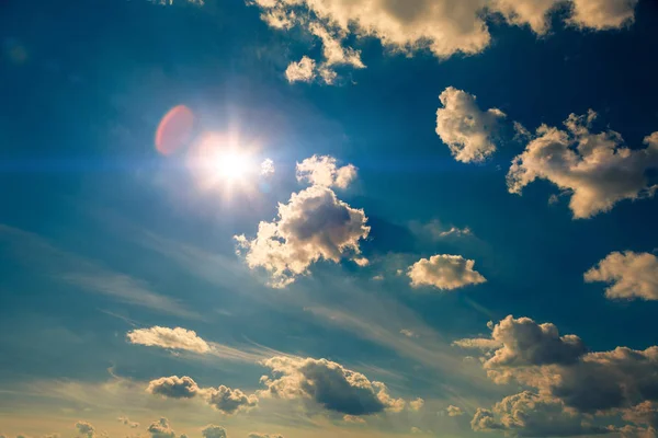 Nuvole Cielo Cielo Con Nuvole Sole — Foto Stock