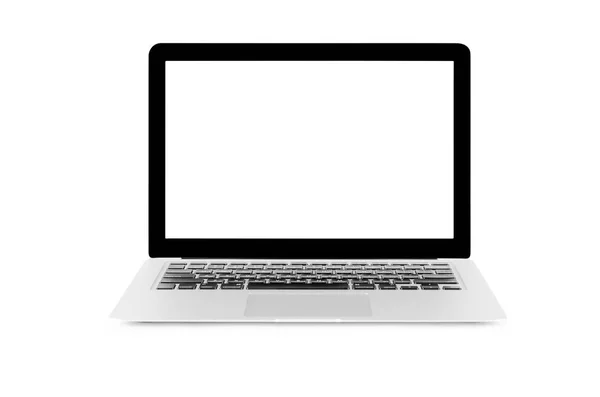 Modern Laptop Számítógép Elszigetelt Fehér Háttér — Stock Fotó