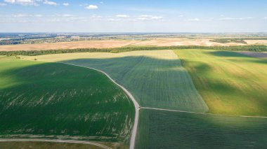 Yeşil alan gün batımında İHA ile çekilecek.