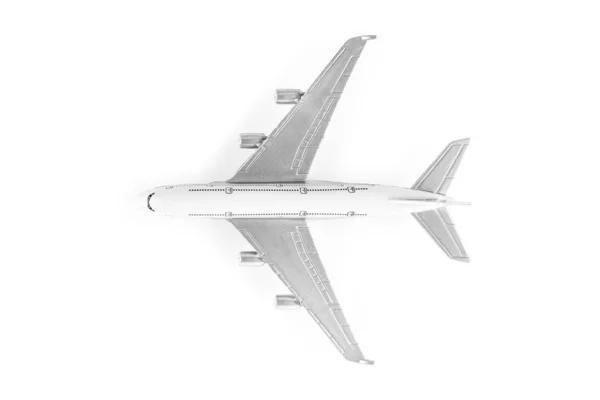 Modelo plano, avión aislado sobre fondo blanco — Foto de Stock