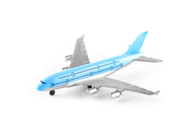 Modelo plano, avión aislado sobre fondo blanco — Foto de Stock