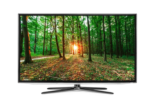 4k monitörü beyazda izole edildi — Stok fotoğraf