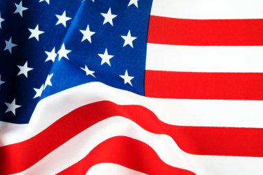 Beyaz arka planda izole edilmiş Amerikan bayrağı