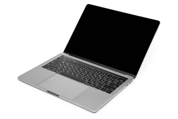 Computador portátil moderno isolado no fundo branco — Fotografia de Stock