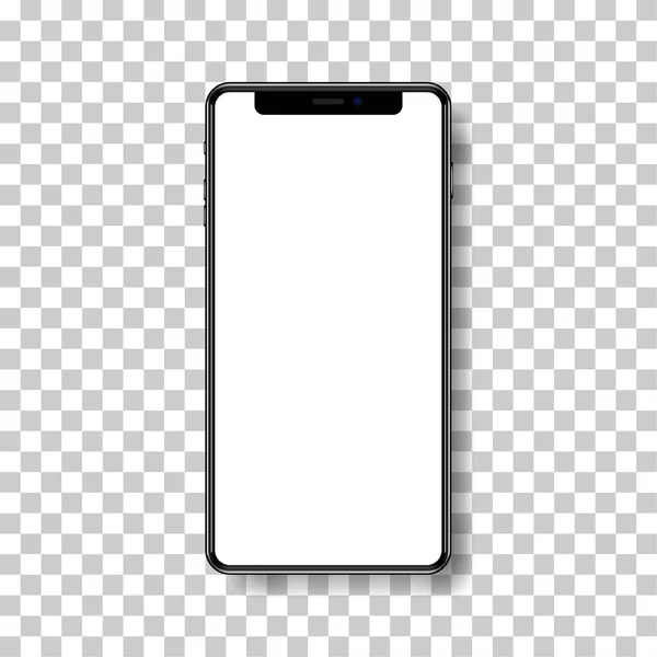 Wysokiej Jakości Realistyczny Modny Smartfon Bez Ramki Białym Ekranem Telefon — Zdjęcie stockowe