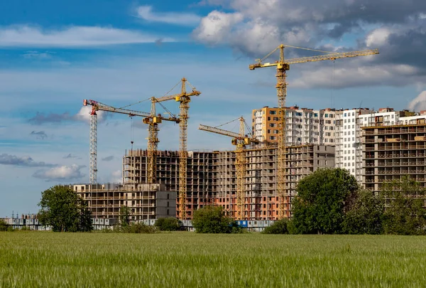 New Buildings Outskirts Petersburg Construction Site — Stock Photo, Image