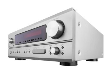 Ev Sineması, üzerinde beyaz izole için AV alıcısı