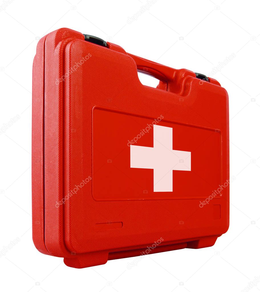 First Aid Kit, isolated on white background