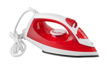 Buhar demiri beyaz arkaplanda izole edildi