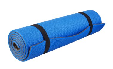 Yoga minderi beyaz arkaplanda izole edildi