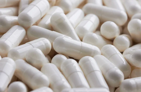 White Pills Close — Stock Photo, Image