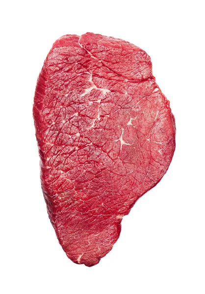 Carne Crua Fresca Isolada Sobre Fundo Branco — Fotografia de Stock