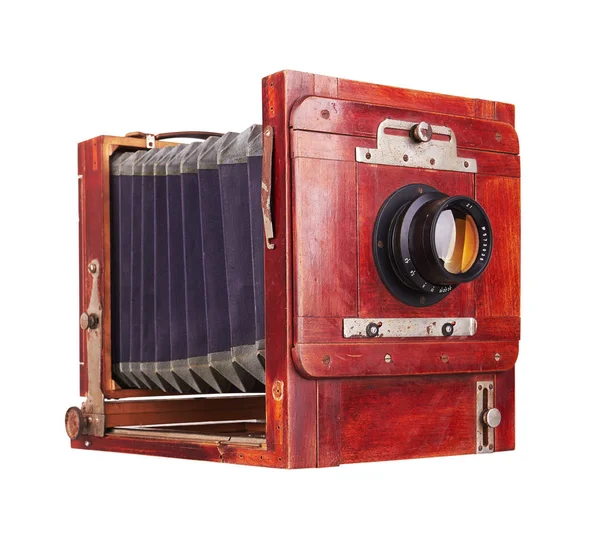 Oude Camera Vintage Geïsoleerd Witte Achtergrond — Stockfoto