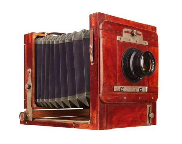 Gammal Kamera Vintage Isolerad Vit Bakgrund — Stockfoto