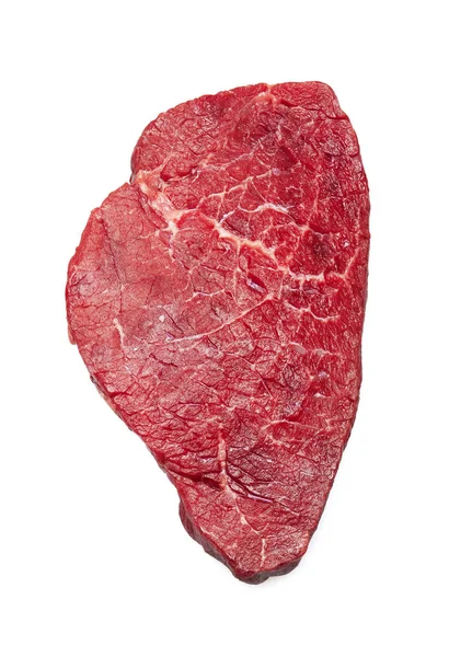 Carne Crua Fresca Isolada Sobre Fundo Branco — Fotografia de Stock