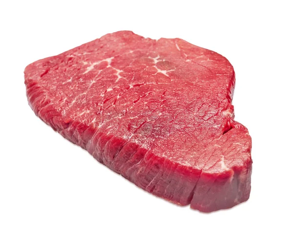 Carne Crua Fresca Isolada Sobre Fundo Branco — Fotografia de Stock