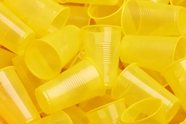 Gros Plan Sur Tasse Plastique Concept Problème Environnemental — Photo