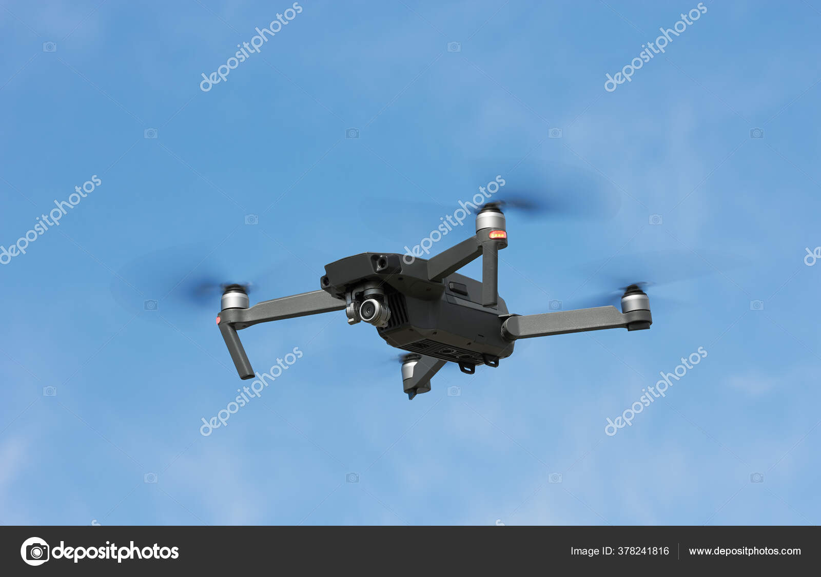 Flying Drone Blue Sky Stock by ©krasyuk 378241816