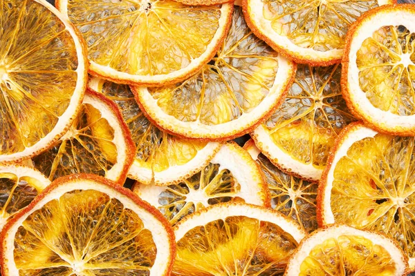 Sušené Plátky Pomeranče Zavřít Pozadí — Stock fotografie