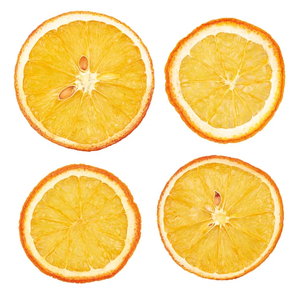 Dried Orange Slices Isolated White Background — Stock Photo, Image