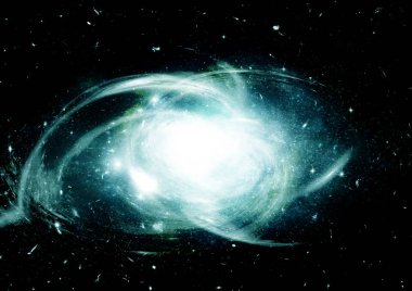 Uzak bir galaksideki yıldızlar, toz ve gaz bulutsusu. Bu görüntünün unsurları Nasa tarafından desteklenmektedir