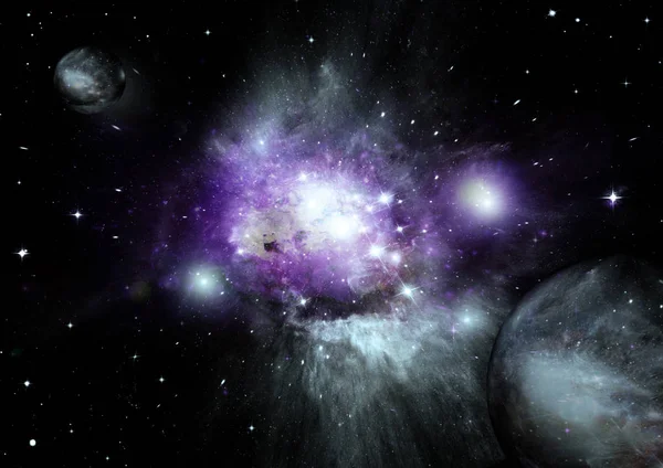 Estrelas Poeira Nebulosa Gasosa Numa Galáxia Distante Elementos Desta Imagem — Fotografia de Stock
