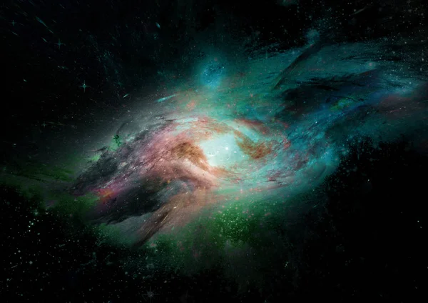 Αστέρια Σκόνη Και Νεφέλωμα Αερίου Έναν Μακρινό Γαλαξία Στοιχεία Αυτής — Φωτογραφία Αρχείου