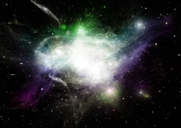 Sterne, Staub und Gasnebel in einer fernen Galaxie — Stockfoto