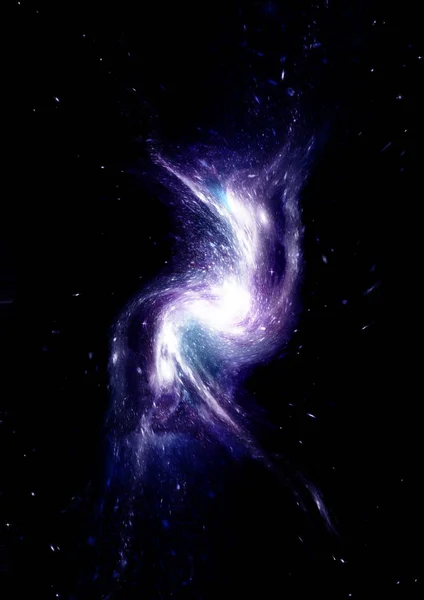 Gwiazdy, pył i mgławica gazowa w odległej galaktyce — Zdjęcie stockowe