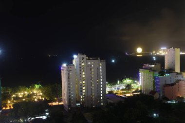 Nha Trang, Vietnam - December 8, 2018: Nha Trang city view. Sunset.