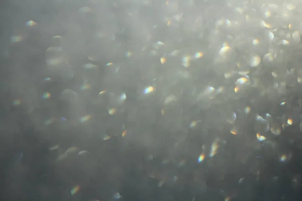 Frozen Window Bokeh Sparkling Sunlight — Stock Photo, Image