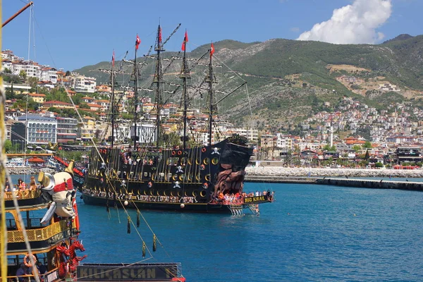 Antalya District Alanya Turkiet Maj 2019 Ancient Piratskepp Expedition Fritidsbåt — Stockfoto