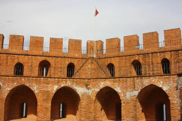 Roter Turm Von Alanya Kizil Kule Der Teil Der Burg — Stockfoto