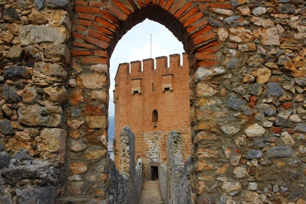 Torre Vermelha Alanya Kizil Kule Parte Castelo Alanya Kalesi Castelo — Fotografia de Stock