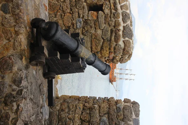 Torre Roja Alanya Kizil Kule Parte Del Castillo Alanya Kalesi — Foto de Stock