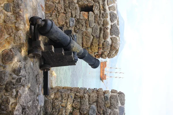 Torre Roja Alanya Kizil Kule Parte Del Castillo Alanya Kalesi — Foto de Stock