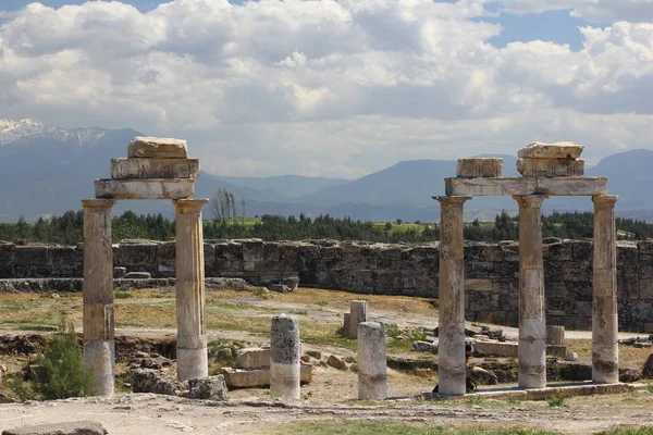 Pammukale Rovine Sulla Città Antica Hierapolis — Foto Stock