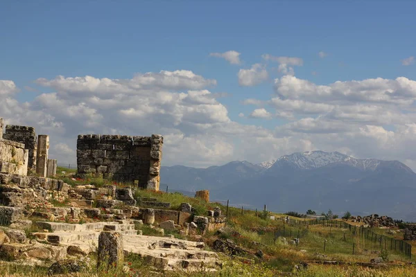 Pammukale Rozvaliny Starém Městě Hierapolis — Stock fotografie